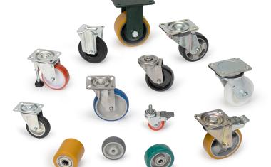 Katalog-Hauptgruppe umfasst Apparaterollen, Transportrollen und Schwerlastrollen