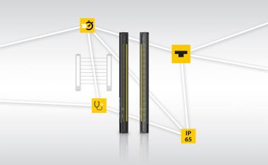 Sicherheitslichtvorhang zur Überwachung von Signalstärke und Ausrichtung