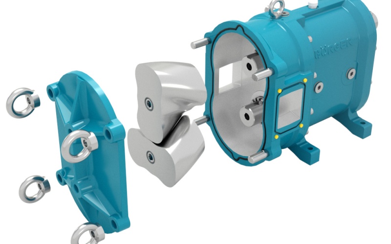 Photo: Drehkolbenpumpe mit CIP/SIP-Reinigung für nicht abrasive Medien