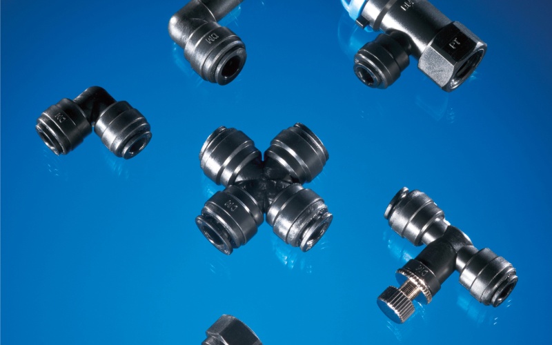 DMfit-Schlauchverbinder, -Ventile und -Leitungsfilter
Durch das Push-in-Design...