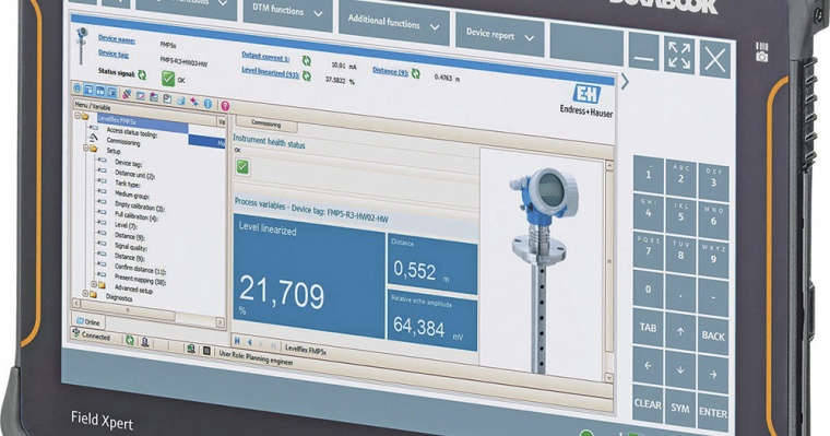 Die Bediensoftware des Field Xperts liefert detaillierte Informationen über...