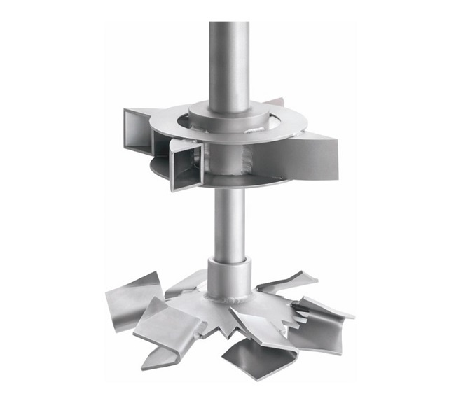 Ekato Kombibegasung mit Ekato Phasejet (unten) und Ekato-Gasjet (oben) © Ekato