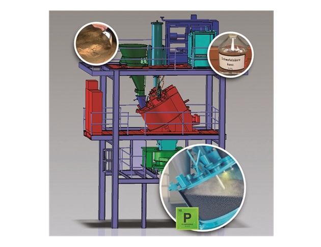 Evactherm-Anlage zum Aufschluss von Klärschlamm­asche mit Mineralsäuren ©...