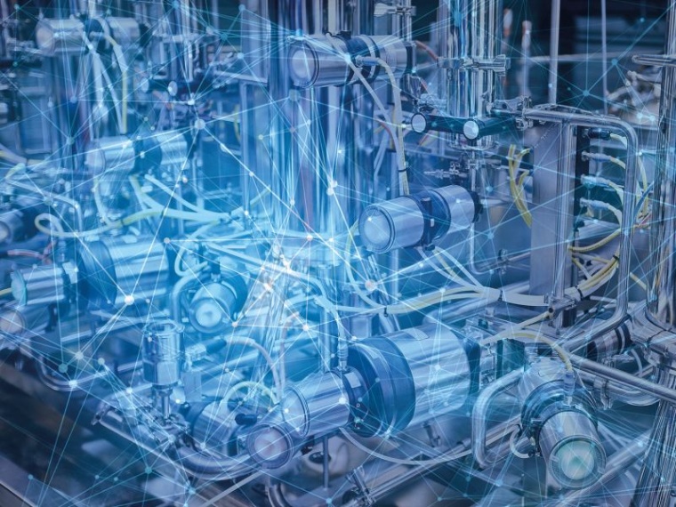 Abb. 1: Die richtige industrielle Kommunikation vernetzt Prozessdaten der...